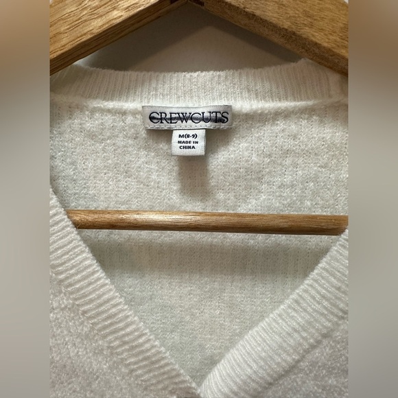 NWT! J.Crew Crewcuts Girls' Ivory cardigan sweater in Supersoft yarn.Size Medium - Picture 3 of 5
